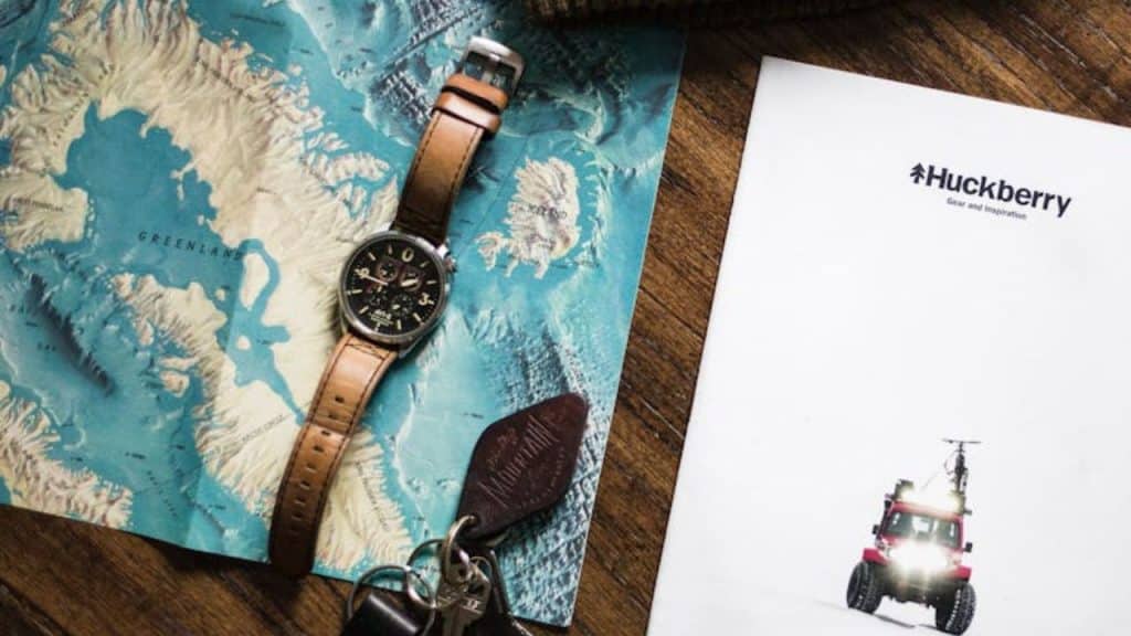 Masculine utility watch with durable design and rugged feel on top a table