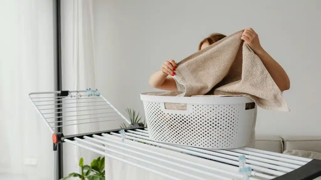 A person doing laundry.