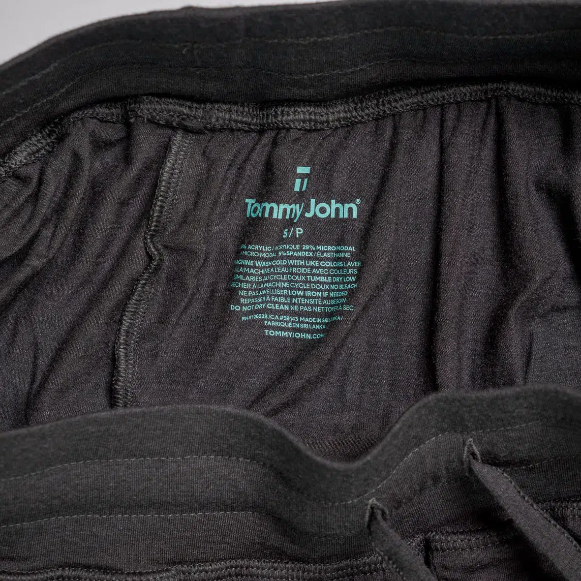 Tommy John Lounge Joggers tag