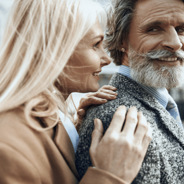 A beautiful mature couple on a date